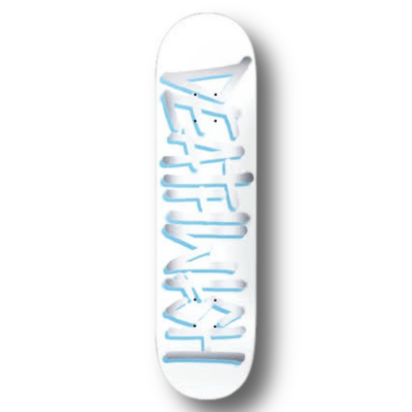 DEATHWISH DEATHSPRAY WHT/SIL FOIL DECK 8.25x31.5